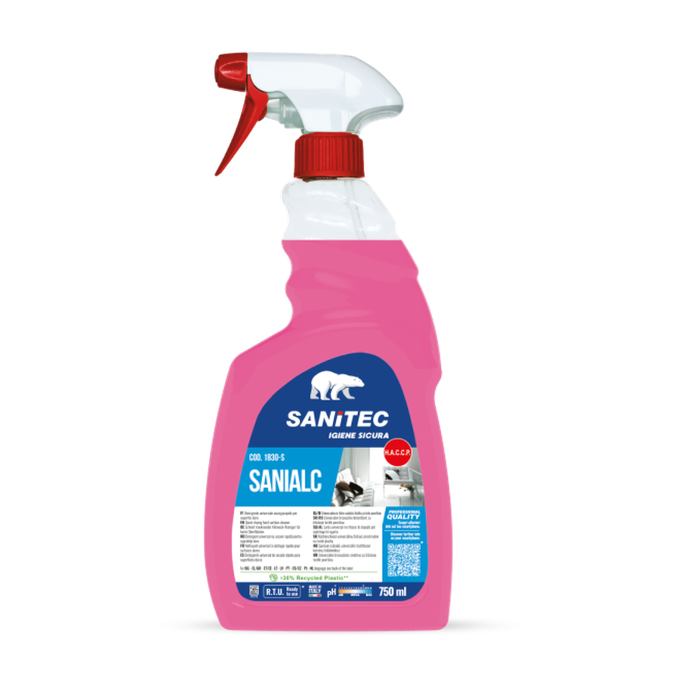 Universalus paviršių valiklis su alkoholiu ITALCHIMICA SANIALC 750ml