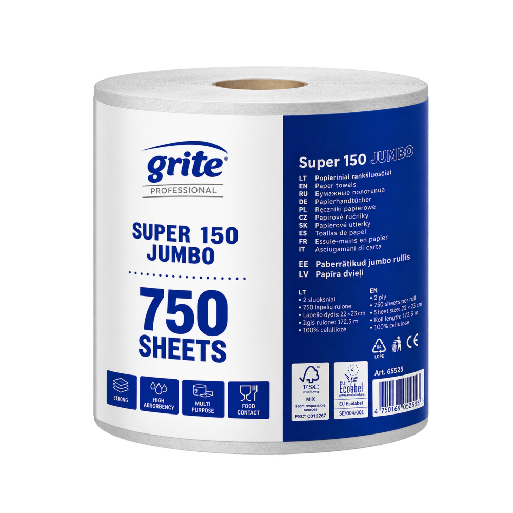 Ruloninis popierius GRITE PROFESSIONAL Super 150 Jumbo